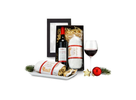 Product image Geschenkset / Präsenteset: Rotwein & Stollen bedrucken