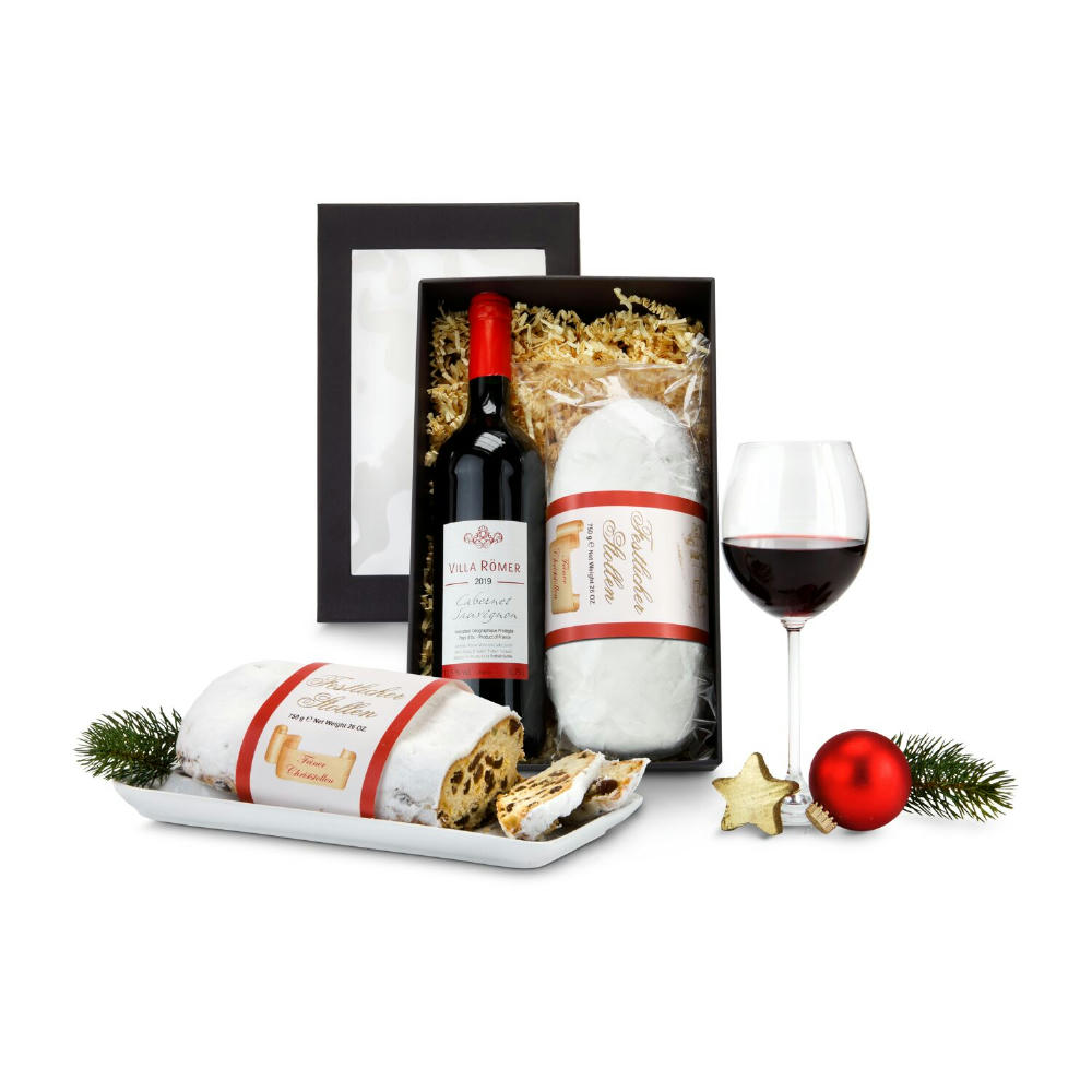 Product image Geschenkset / Präsenteset: Rotwein & Stollen Werbeartikel