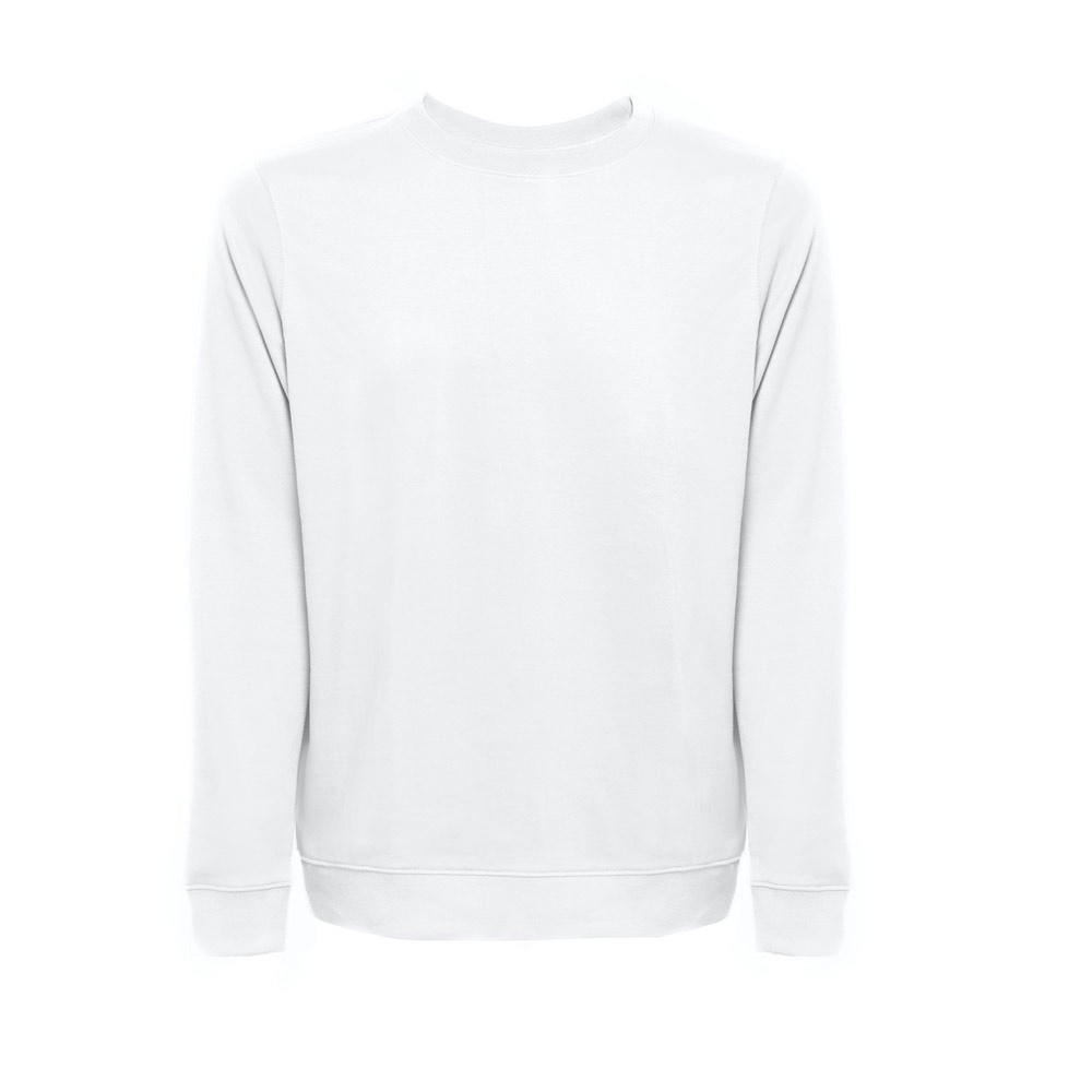THC COLOMBO WH. Sweatshirt (unisex) aus italienischem Frottee ohne Krempel. Weiße Farbe Werbeartikel