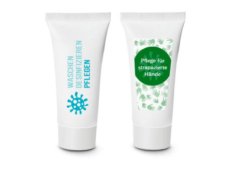 Pflegetube Mini 20 ml - Hand- und Nagelcreme sensitiv mit Aloe Vera, Sheabutter, Mandelöl & Avocadoöl Werbeartikel