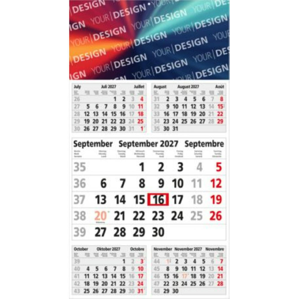5-Monatskalender Einblatt Budget 5 großer laufender Monat Werbeartikel