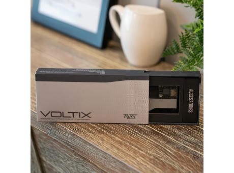 Voltix Powerbank aus rABS mit 10000 mAh. 18 W. LED-Anzeige bedrucken
