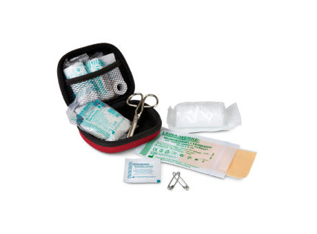 Product image First Aid Kit grau - Erste Hilfe Set, 12-teilig, deutsche Markenware Werbeartikel