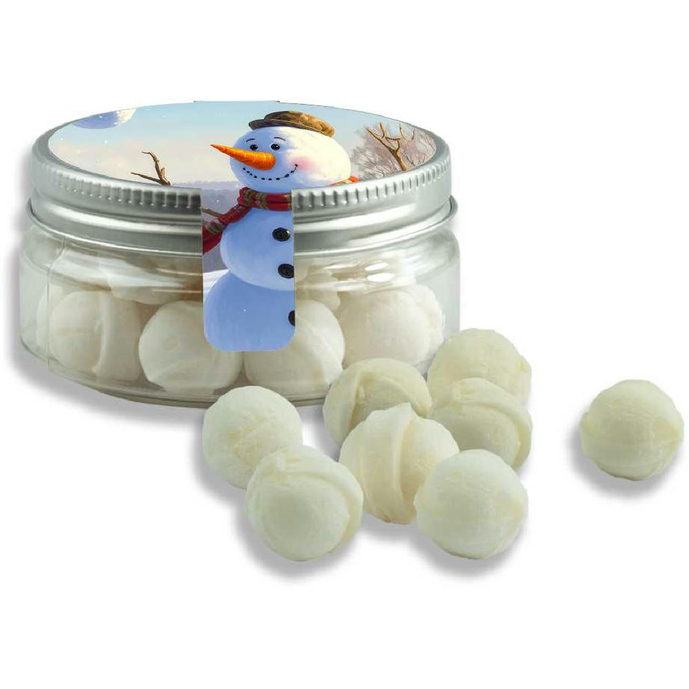 Product image Süße Schneebälle Bonbons, ca. 60g, Sweet Dose Mini Werbeartikel