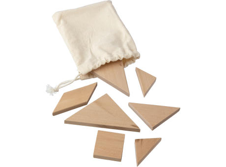 Natürliches Holz-Tangram-Puzzle Ulrike Werbeartikel