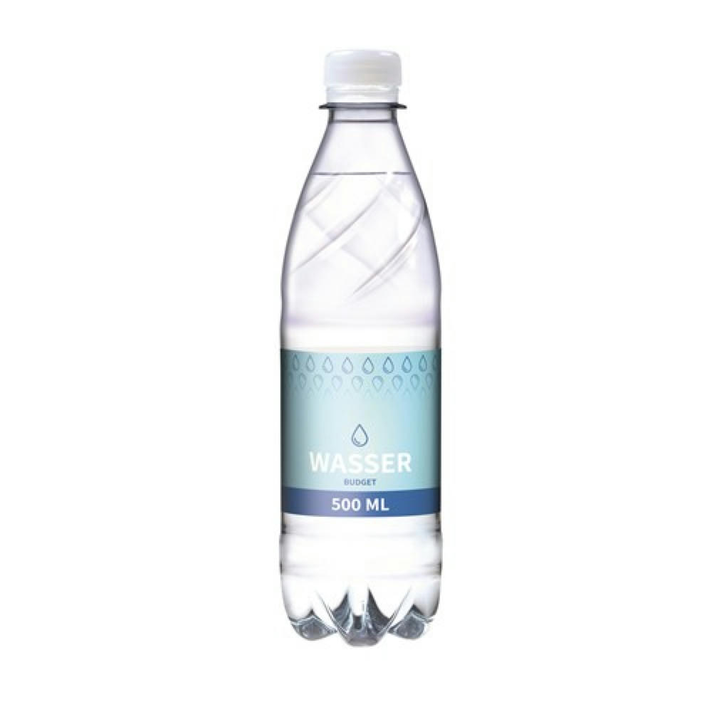 Product image 500 ml Tafelwasser, sanft prickelnd (Flasche Budget) - Papieretikett Werbeartikel