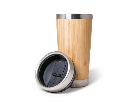 Product image PIETRO. Reisebecher aus Bambus und Edelstahl 500 ml bedrucken