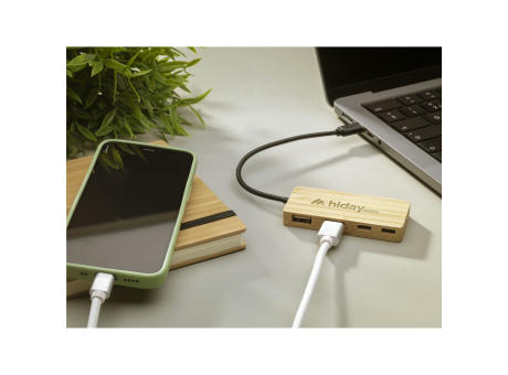 Fyra Bamboo Hub Werbeartikel