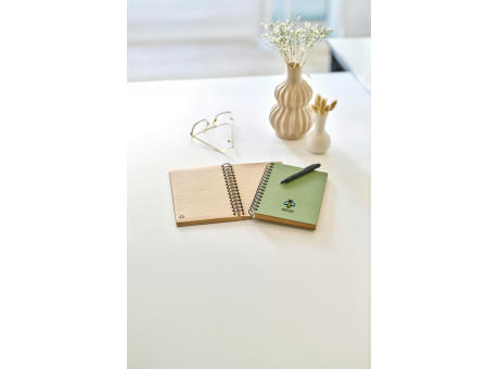 Hardcover-Notizbuch aus recyceltem Karton Caleb Werbeartikel