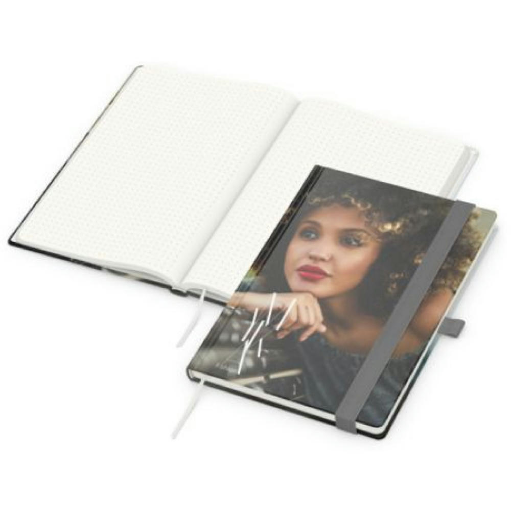 Notizbuch Match-Book Naturpapier-Hardcover individuell bedruckt Werbeartikel