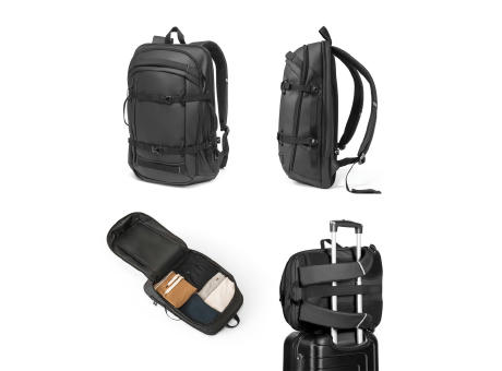 Product image KAMPALA. Laptop-Rucksack aus 900D hochdichtem recyceltem Polyester mit wasserdichter Beschichtung und 210D Futter aus recyceltem Polyester 17'3" bedrucken