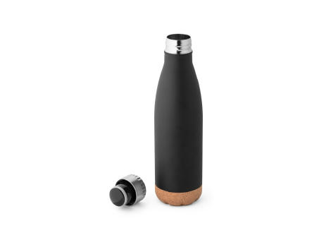 SOLBERG. Thermoskanne aus Edelstahl und Korkboden, 560 ml Werbeartikel