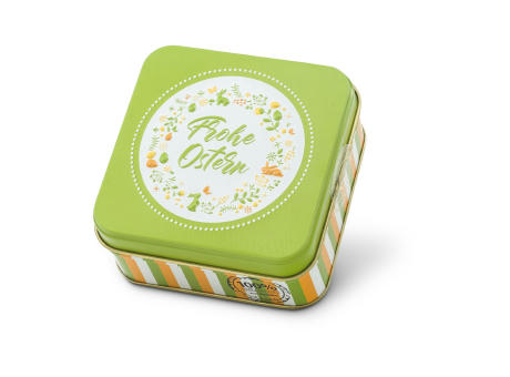 Geschenkartikel / Präsentartikel: Frohe Ostern - Pralinendose mit 50 g Werbeartikel