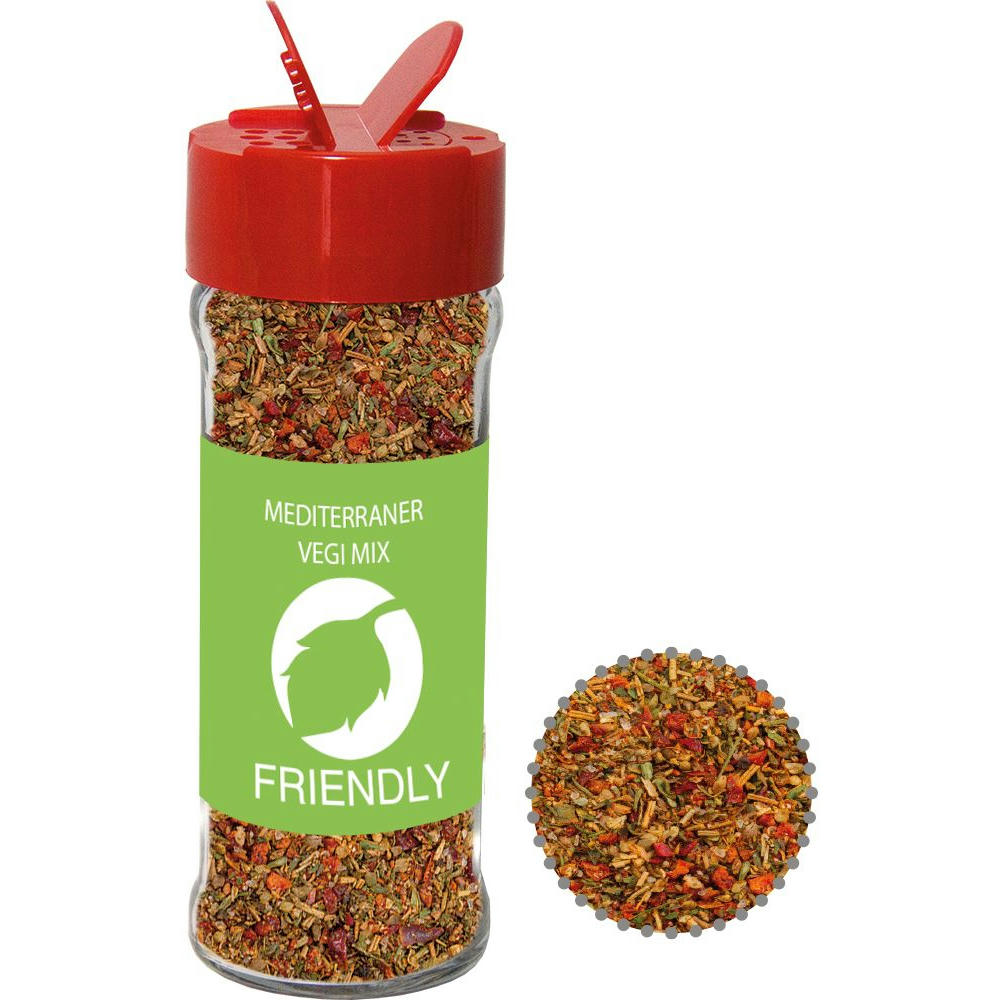 Product image Gewürzmischung Mediterraner Veggie Mix, ca. 35g, Glas mit Streuaufsatz Werbeartikel