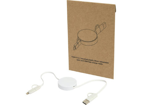 Product image Citala 90 cm 5-in-1 Kabel aus recyceltem Kunststoff für Datenübertragung und 40W Schnellladung Werbeartikel