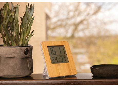Bambus Wetterstation Werbeartikel