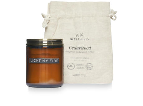 Product image Wellmark Medium Zedernholz Duftkerze Werbeartikel