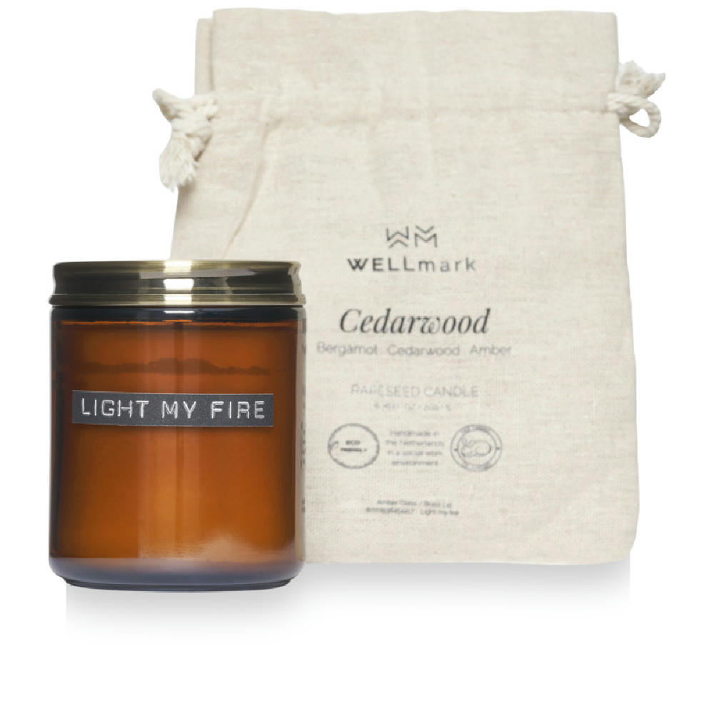 Product image Wellmark Medium Zedernholz Duftkerze Werbeartikel