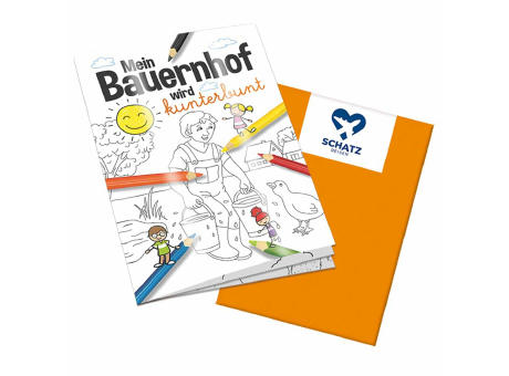 Product image Malbuch / Mal-Set A6 - Bauernhof - Malbuch neutral Werbeartikel
