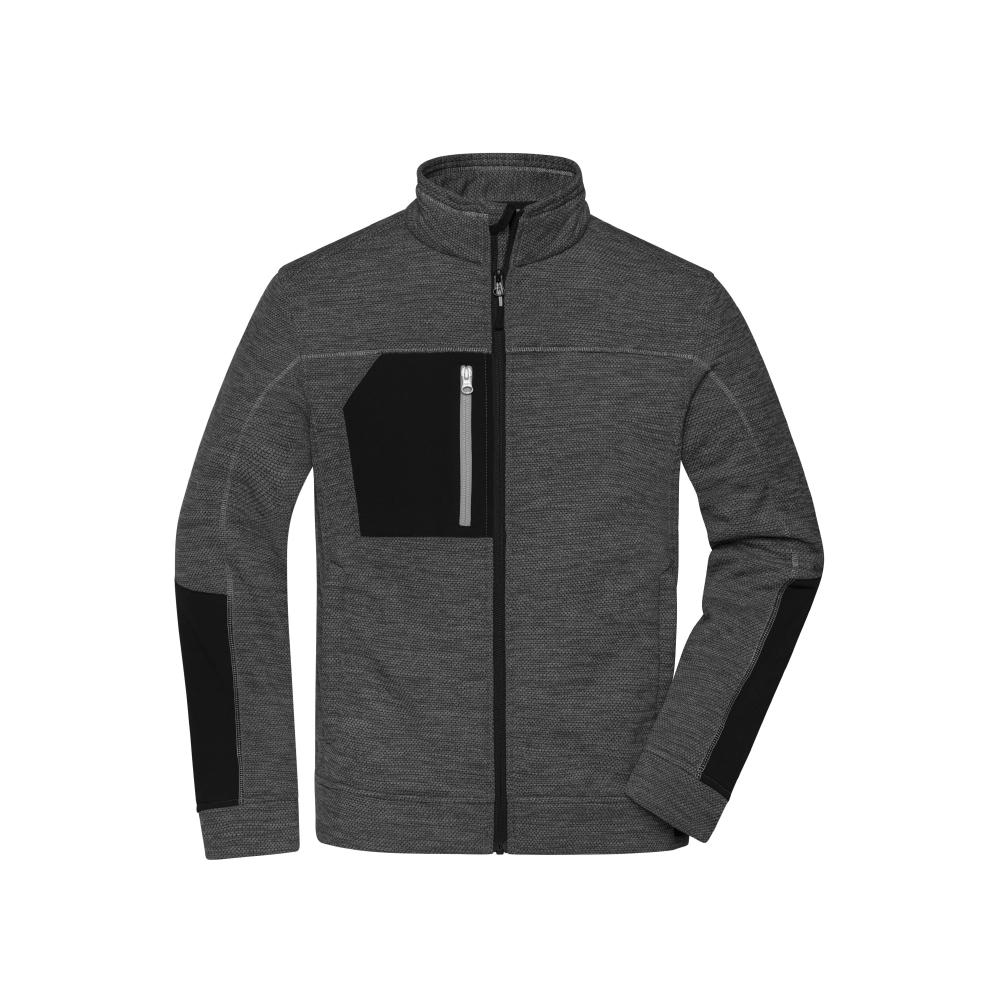 Men's Structure Fleece Jacket - Pflegeleichte Strick-Fleecejacke für Arbeit und Freizeit Werbeartikel