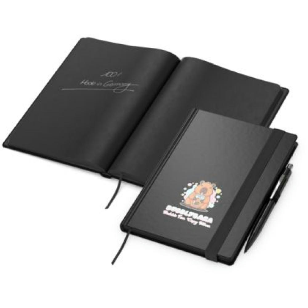 Notizbuch Hardcover Easy-Book EXPRESS Vollkaro Gummiband schmal A5 Werbeartikel