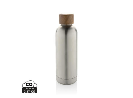 Wood Vakuumflasche aus RCS recyceltem Stainless-Steel Werbeartikel