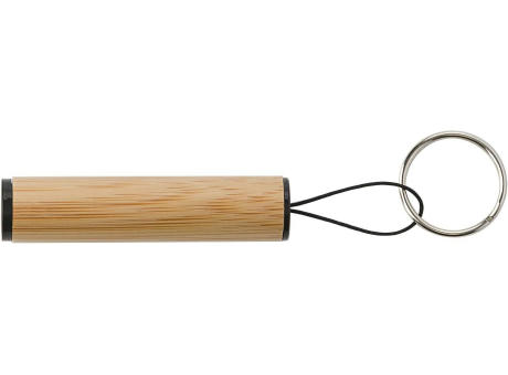 Mini-Taschenlampe aus Bambus mit Schlüsselanhänger Ilse Werbeartikel