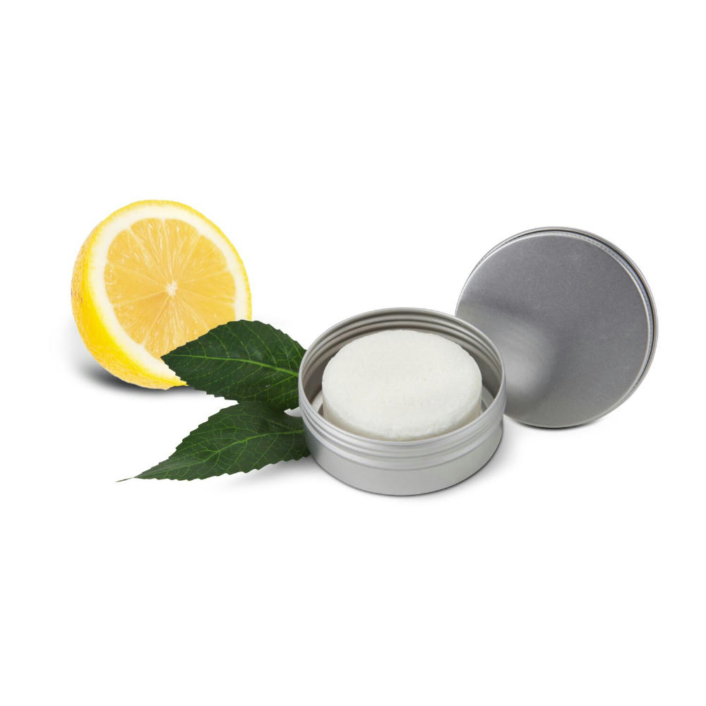 Product image Festes Shampoo Zitrone-Minze, Shampoo Bar 58 g in Metallbox Werbeartikel