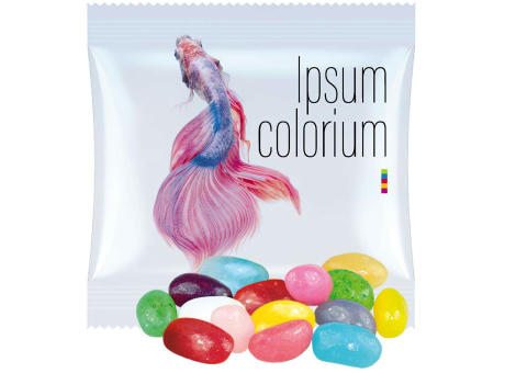 Jelly Beans sauer-Mix, ca. 10g, Mini-Tüte Werbeartikel