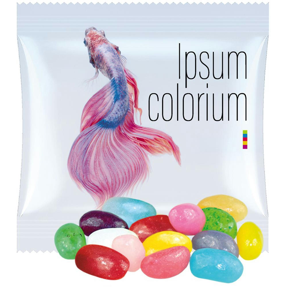 Product image Jelly Beans sauer-Mix, ca. 10g, Mini-Tüte Werbeartikel