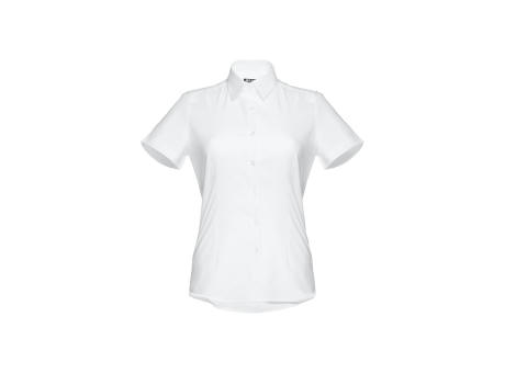 Product image THC LONDON WOMEN WH. Kurzärmeliges Oxford-Hemd für Damen. Weiße Farbe Werbeartikel