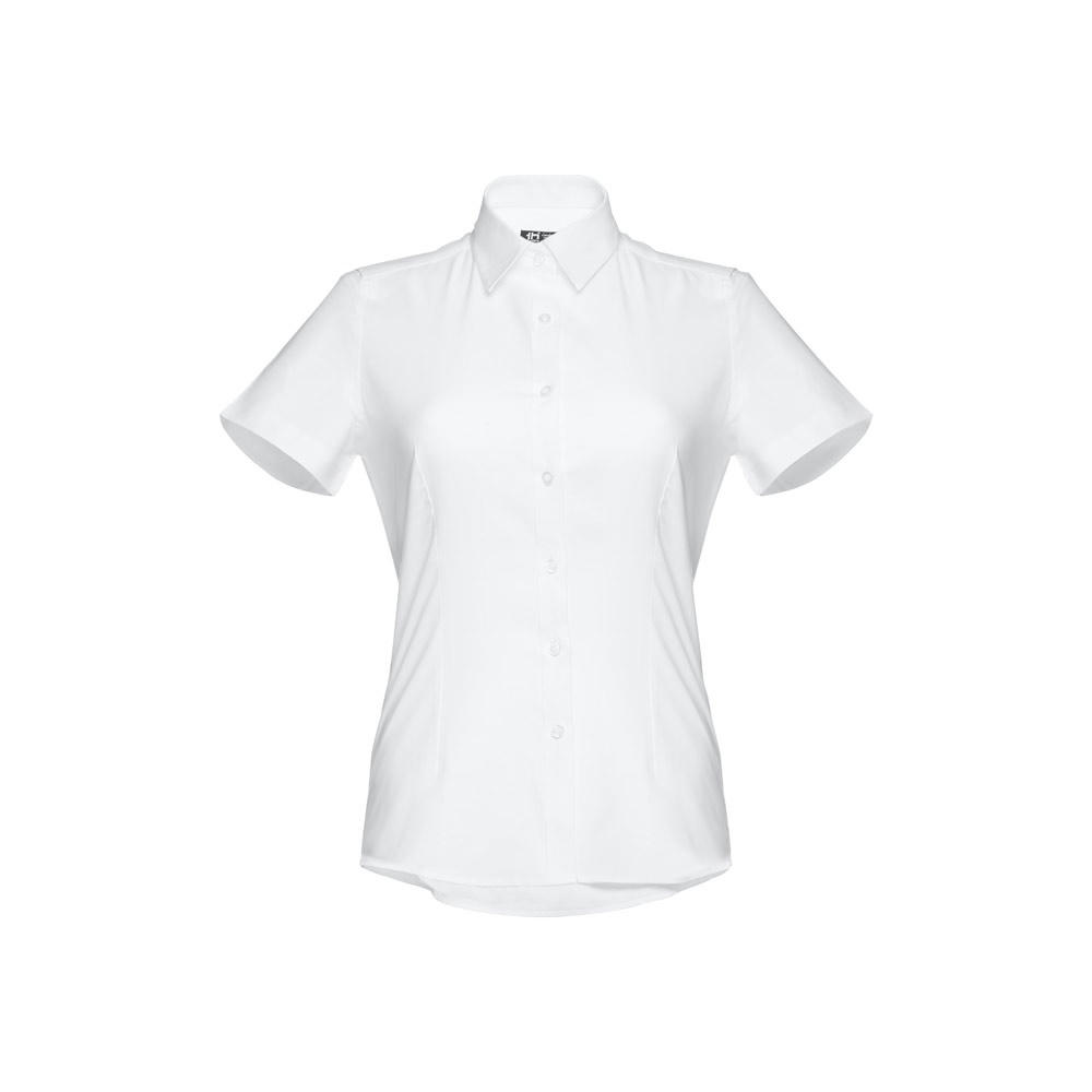 Product image THC LONDON WOMEN WH. Kurzärmeliges Oxford-Hemd für Damen. Weiße Farbe Werbeartikel