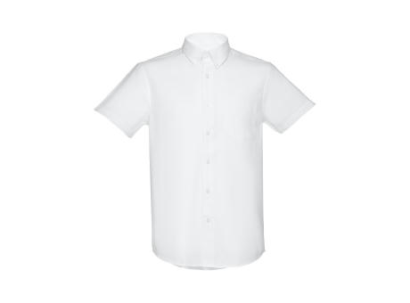 Product image THC LONDON WH. Kurzärmeliges Herren-Oxford-Hemd. Weiße Farbe Werbeartikel