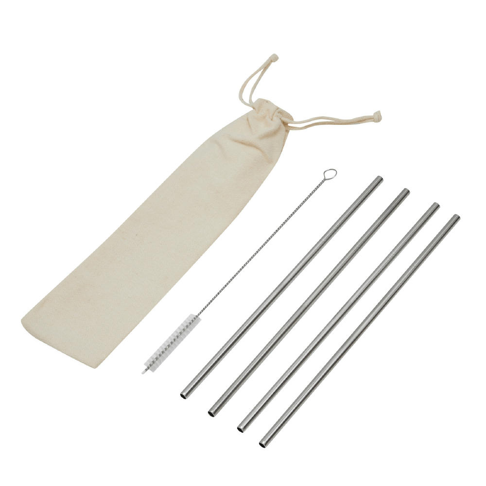 Product image Edelstahl-Strohhalm-Set DRINK FRIENDLY Werbeartikel