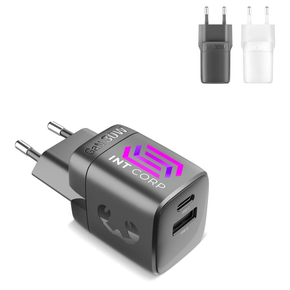 Product image Fresh 'n Rebel 30W Schnellladegerät GaN USB-C & USB-A Werbeartikel