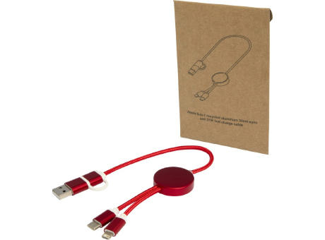 Product image Alasia 30 cm 5-in-1 Kabel aus recyceltem Kunststoff für Datenübertragung und 27W Schnellladung Werbeartikel