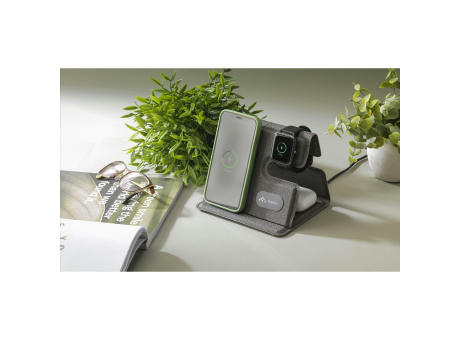 Triplo RCS Wireless Charging Station Auflader Werbeartikel