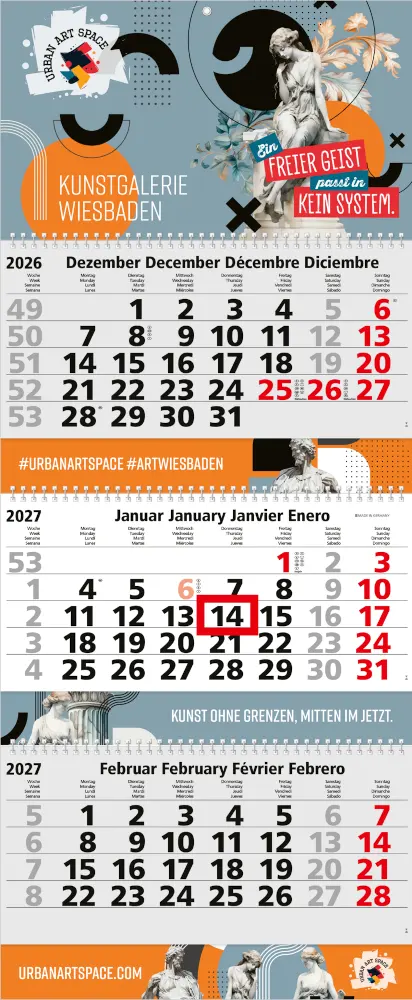 3-Monatskalender Maxi Wire-O 3 Bestseller (Mehrblock) 3-Monatskalender Maxi Wire-O 3 Bestseller (Mehrblock)