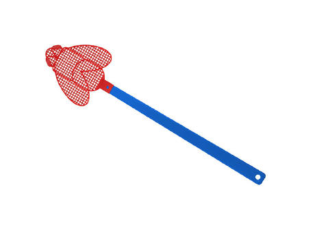 Griff blau, Klatsche rot