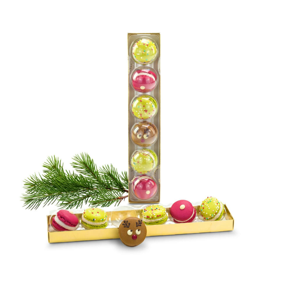 Geschenkset / Präsenteset: Weihnachts-Macarons Werbeartikel