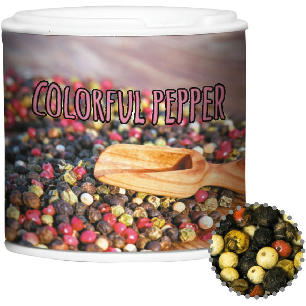 Product image Gewürzmischung bunte Pfefferkörner, ca. 20g, Gewürzpappstreuer Werbeartikel