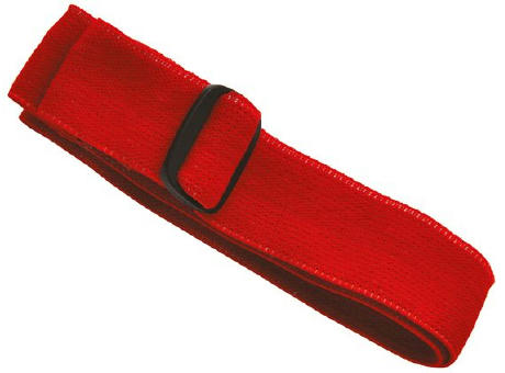 Elastisches Band für Stirnlampe 'Orkanger', rot Werbeartikel