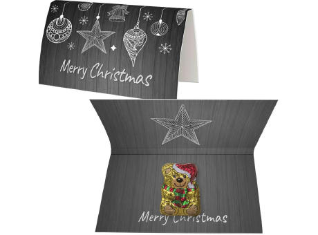 Product image Schoko-Weihnachtsbärchen, ca. 7g, Werbekarte A6 gefaltet bedrucken