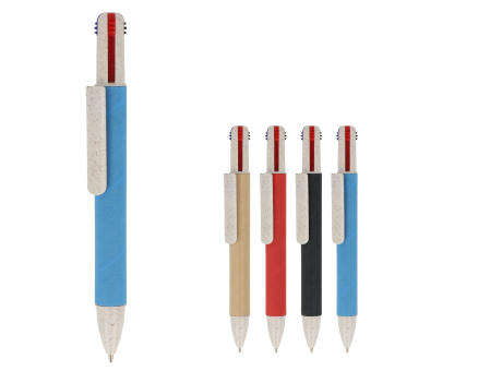 Papierkugelchreiber mit 4 Schreibfarben bedrucken