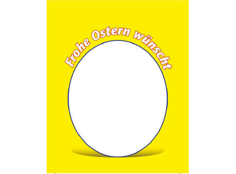 Organzasäckchen "Bunte Ostern", mit Grußkarte Werbeartikel