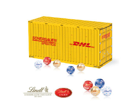 Product image 3D Adventskalender "Container" mit Lindt Schokolade Werbeartikel