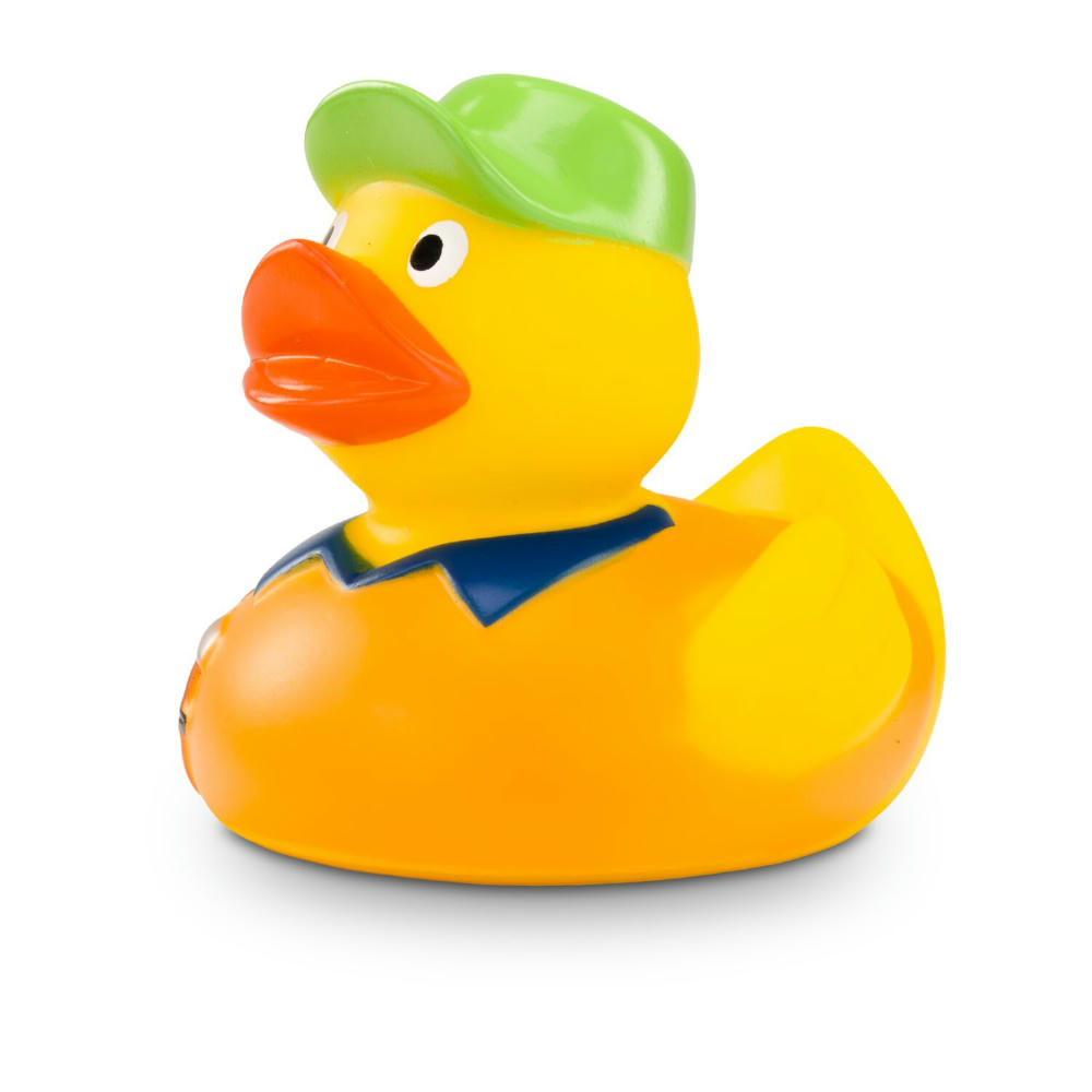 Product image Werbeente Hugo Handwerker mit orangenem Shirt Werbeartikel