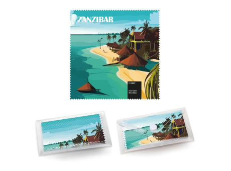 Product image POLYCLEAN Brillenputztuch 18x18 cm im Etui, All-Inclusive-Paket Werbeartikel