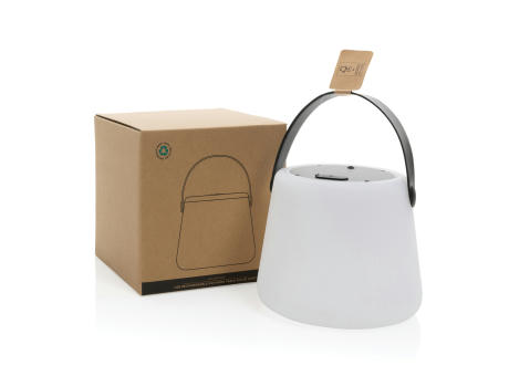 SolarGlow Außenleuchte aus RCS rec. Kunststoff mit USB-Lampe Werbeartikel