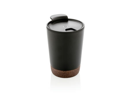 GRS rPP Edelstahl-Kaffeebecher mit Kork bedrucken